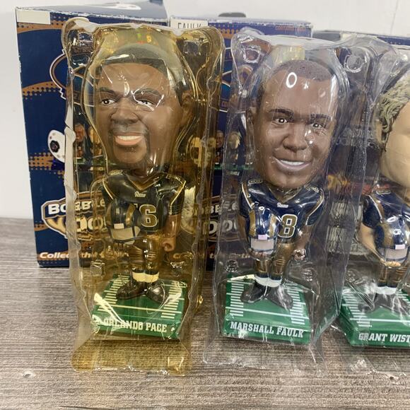 2002 St. Louis Rams Hardee's Bobblehead Lot Of 4 Pace Wistrom Faulk - Picture 2 of 12
